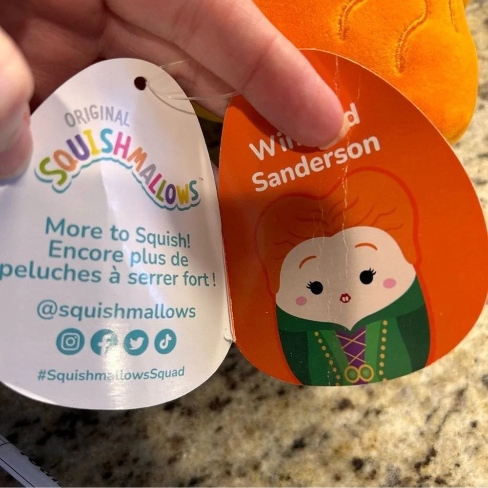Squishmallows Winifred Sanderson Hocus Pocus‎ 7 Inch  Disney Plush Toy
